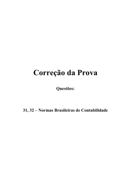 Questões 31 e 32 - Normas Brasileiras de