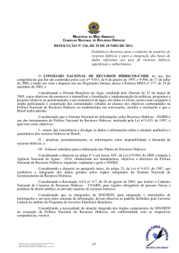 Resolu&ccedil;&atilde;o CNRH n&ordm; 126/2011