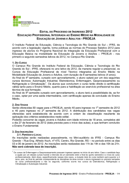 Edital - Proeja 2012