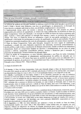 ANEXO VI Plano de A&ccedil;&otilde;es Articuladas: concep&ccedil;&atilde;o, execu&ccedil;&atilde;o e
