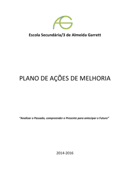 plano de ações de melhoria - Escola Secundária de Almeida Garrett