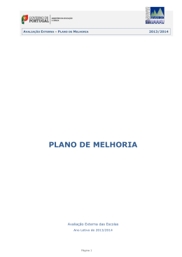 Plano de Melhoria - Avaliação Intermédia da Implementação