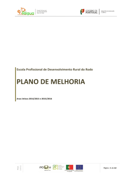 plano de melhoria - Escola Profissional de Desenvolvimento Rural