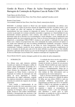 gest&atilde;o de riscos e plano de a&ccedil;&otilde;es emergenciais