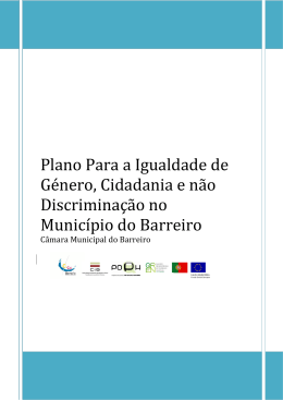Plano Para a Igualdade de G&eacute;nero, Cidadania e n&atilde;o Discrimina&ccedil;&atilde;o
