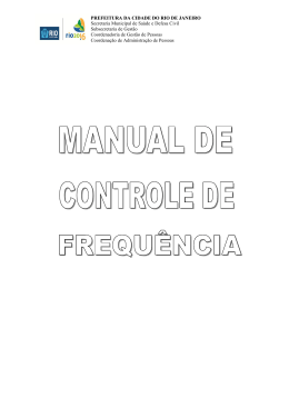 Manual de Frequ&ecirc;ncia - Prefeitura do Rio de Janeiro