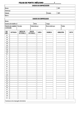 folha de ponto | mês/ano