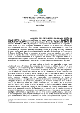 DECIS&Atilde;O Vistos etc. A ORDEM DOS ADVOGADOS DO