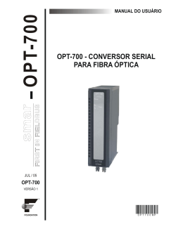 OPT-700 - CONVERSOR SERIAL PARA FIBRA ÓPTICA
