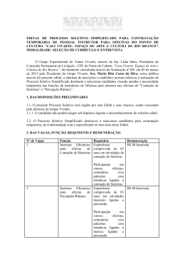 Edital Casa Vivarte - Governo do Estado do Acre