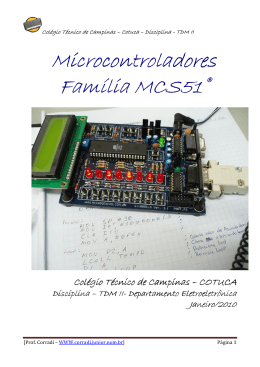 Microcontroladores Microcontroladores Família MCS51