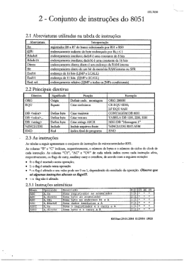 2 - Conjunto de instru&ccedil;&otilde;es do 8051