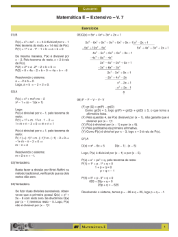 Matem&aacute;tica E &ndash; Extensivo &ndash; V. 7