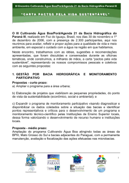 Carta Pactos Pela Vida Sustent&aacute;vel