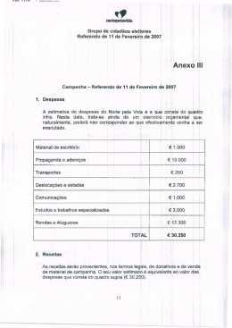 Orçamento - 5) Norte pela Vida