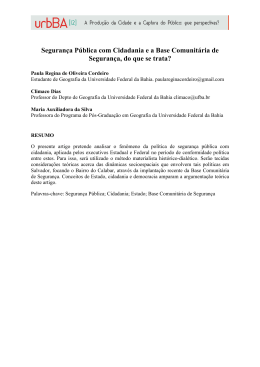 Seguran&ccedil;a P&uacute;blica com Cidadania e a Base