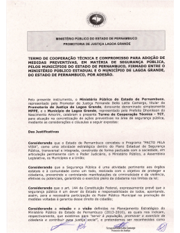 tct &ndash; pacto pela vida - Lagoa Grande Not&iacute;cia