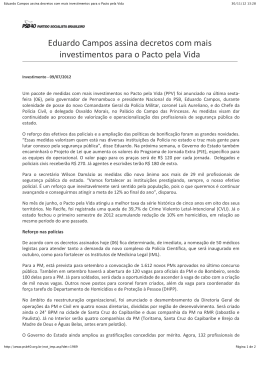 Eduardo Campos assina decretos com mais investimentos para o