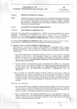 Julgamento Recurso da CAD - Eletrobras Distribuição Rondônia