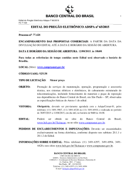 Edital completo - Banco Central do Brasil