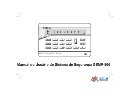 Manual do usuário GEM P800 - Elite Alarmes Monitorados