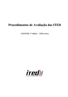 Procedimentos de Avaliação das ITED