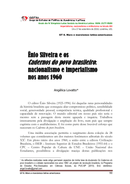&Ecirc;nio Silveira e os Cadernos do povo brasileiro