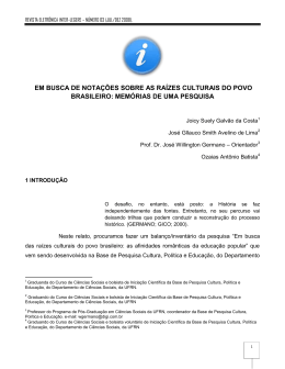 Em busca de nota&ccedil;&otilde;es sobre as ra&iacute;zes culturais do povo brasileiro
