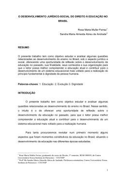 A LUTA DO POVO BRASILEIRO PELA EDUCA&Ccedil;&Atilde;O