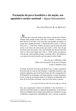 Forma&ccedil;&atilde;o do povo brasileiro e da na&ccedil;&atilde;o, seu