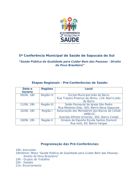 5ª Conferência Municipal de Saúde de Sapucaia do Sul