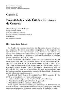 Durabilidade e Vida &Uacute;til das Estruturas de Concreto