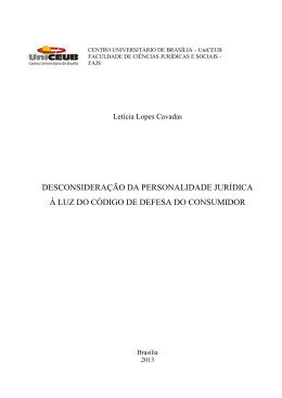 desconsidera&ccedil;&atilde;o da personalidade jur&iacute;dica &agrave; luz do