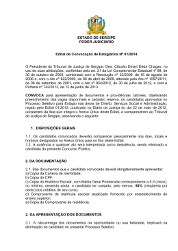 Edital 01/2014 - Tribunal de Justiça de Sergipe