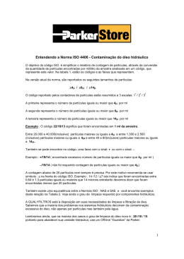 1 Entendendo a Norma ISO 4406