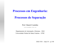 Processos de Separação - Universidade Federal de Santa Catarina