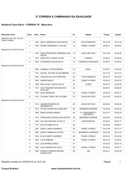 2&ordf; Corrida e Caminhada da Igualdade