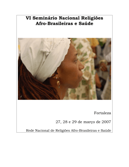 Leia mais - Rede Nacional de Religiões Afro
