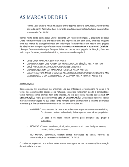 AS MARCAS DE DEUS