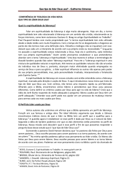 Que tipo de l&iacute;der Deus usa? - lideran&ccedil;a e espiritualidade
