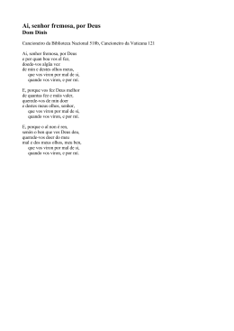 Ai, senhor fremosa, por Deus