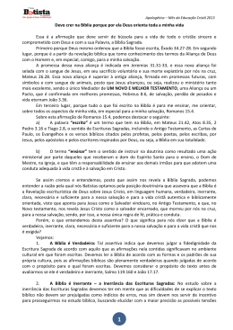 Devo crer na B&iacute;blia porque por ela Deus orienta toda a minha vida