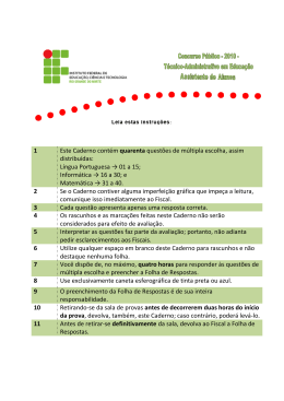 Prova assistente de alunos