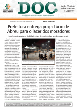 Di&aacute;rio Oficial N&ordm; 3707 - Prefeitura de Contagem