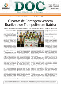 Di&aacute;rio Oficial N&ordm; 3720 - Prefeitura de Contagem