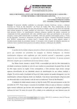 SER&Aacute; O BENEDITO-A FESTA DE S&Atilde;O BENEDITO EM PO&Ccedil;OS