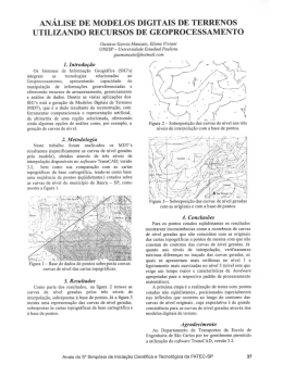 an&aacute;lise de modelos digitais de terrenos utilizando recursos