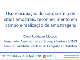 Uso e ocupa&ccedil;&atilde;o do solo, sorteio de s&iacute;tios amostrais