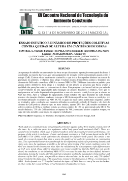 Ensaio est&aacute;tico e din&acirc;mico de prote&ccedil;&otilde;es coletivas contra