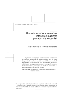 244 Um estudo sobre a somatose infantil em paciente portador de